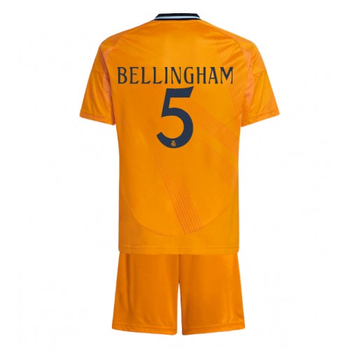 Dětský fotbalový dres Real Madrid Jude Bellingham #5 2024-25 Venkovní Krátký Rukáv (+ trenýrky)